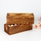 Wooden Crate for 24 Fresh Eggs, Stackable Holder Countertop With Double Layers for Display, Rustic Storage Box With Handle